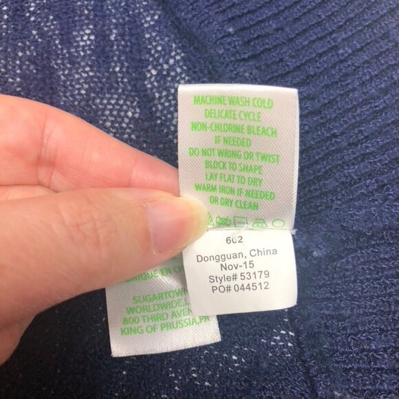 Lilly Pulitzer Amalie Navy Blue Cardigan Sweater Size XS Open Front - Picture 6 of 6